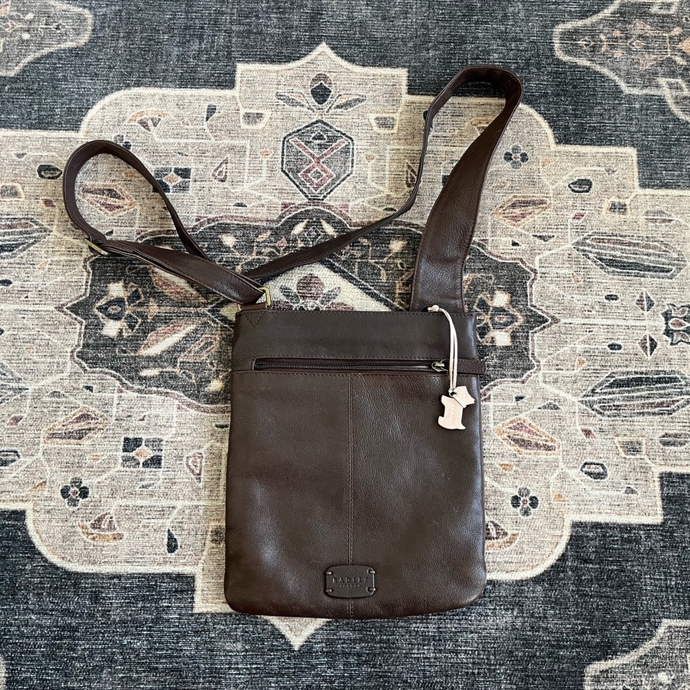 RADLEY LONDON Dark Brown Leather Messenger Bag